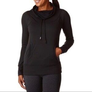 Prana Cornelia Cowl Neck Pocket Pullover Black